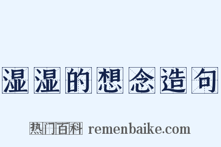 湿湿的想念造句是什么意思的图片